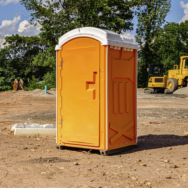 can i customize the exterior of the porta potties with my event logo or branding in Five Points